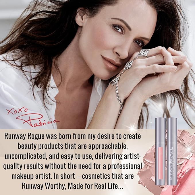 Runway Rogue Silk Glam Liquid Lipstick Lip Trio, Long Wear Frosted Liquid Lipstick Pack, (‘Paparazzi’, ‘Couture’, ‘Sex Symbol’)