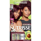 Garnier Hair Color Nutrisse Ultra Color Nourishing Creme, BR3 Intense Burgundy (Lotus Berry) Red Permanent Hair Dye, 1 Count (Packaging May Vary)