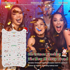 8Pcs Christmas Face Makeup Patches, Glitter Freckles Face Tattoo for Teenagers & Young Women, Sparkle Freckles Waterproof Face Glitter Freckles for Christmas (8PcsI)