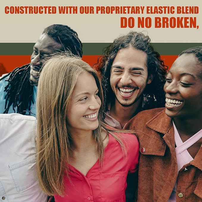 EasYoung Braided Mens Hair Ties For Men, For Buns Curly Thick Dense Hair Elastic Hair Ties For Guys, No damage No Crease Breakage, 9 Count (Pack of 1)