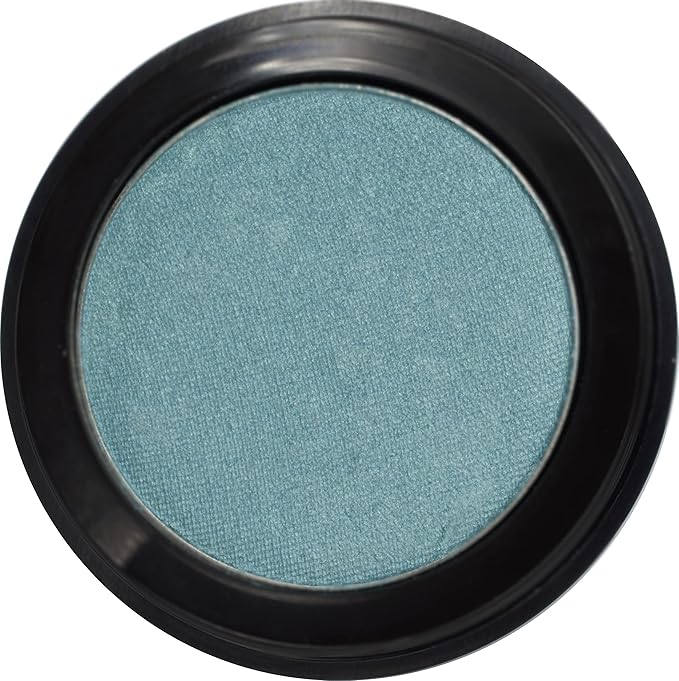 Sheer Aqua Shimmering Teal Blue Green Pressed Powder Single Vegan Eyeshadow; Talc, Paraben & Cruelty Free