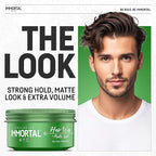 Immortal NYC Matte Look Hair Wax, 1, Provides strong hold, matte finish, natural look, extra volume, all-day control, and washes out easily.