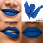 Blue Lipstick Matte for Women, Super Stay Long Lasting Lipstick Smudge Proof No Transfer Liquid Lipsticks, Cruelty Free Lip Makeup (DM01 Blue Bomb)