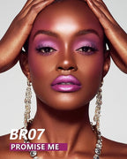 MAKI YIKA Purple Lipstick for Women Metallic Lipsticks Glitter Long Lasting Lipstick No Smudge No Transfer Liquid Pink Lip Gloss (BR07 Promise Me)