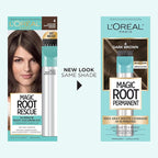 L'Oreal Paris Magic Root Rescue 10 Minute Root Hair Coloring Kit, Permanent Hair Color with Quick Precision Applicator, 100 percent Gray Coverage, 4 Dark Brown, 2 count