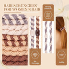 Hair Ties No Damage - 10PCS Ponytail Holders - Elastic Hair Ties for Thick Hair - Braided Hair Bands for Women Girls's Hair (20.Maillard2)