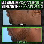 Liquid Biotin Collagen Peptides for Beard Growth and Thickening - Men's Beard and Hair Growth Supplement - Biotin Liquid Drops 96,000mcg 6X More Absorption