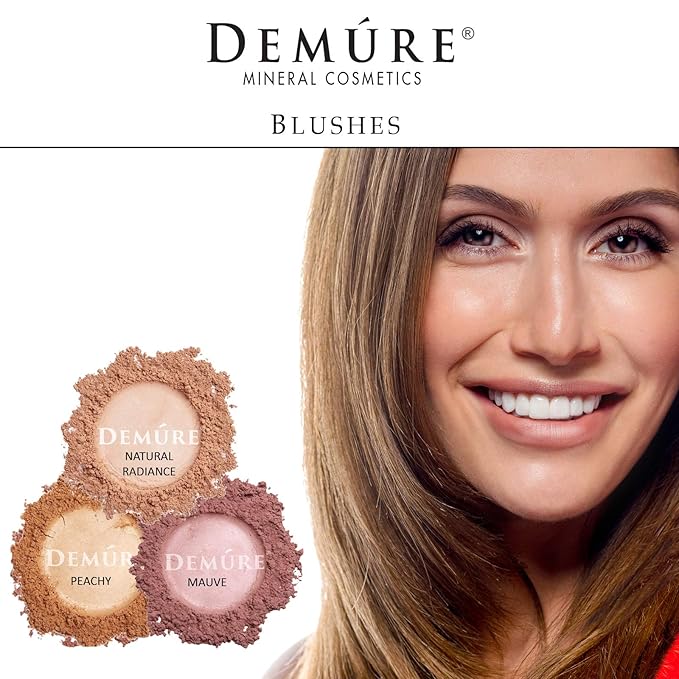 Demure Mineral Blush Makeup (Mauve) Loose Powder | Professional Grade, Cruelty Free Make-up