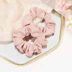 Hair Scrunchies for Women - Hair Ties No Damage Both for Thick Hair or Thin Hair Curl Hair No Crease Pink Scrunchies Ponytail Holder No Hurt Your Hair