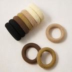 10 Pcs No Damage Hair Ties Thick Hair Elastic Rubber Bands Hair Accessories Scrunchies Seamless for Women