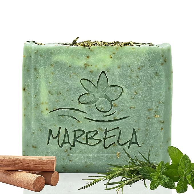 Marbela Cosmetics Fresh Forest Handmade Soap Bar - Made in USA, Vegan Friendly, Palm Oil Free, Natural Bar Soap - Gentle Face & Body Soap for Daily Skin Care, Moisturizing & Nourishing - 3.5 oz