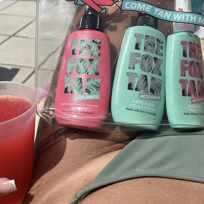 The Fox Tan Jet Setter Pack, Travel-Friendly Set For Darker, Faster, Flawless Tans, Vegan & Cruelty Free, 100mL + 90mL + 90mL (3 Pieces)