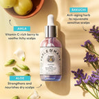 Fable & Mane Amla Soothing Serum with Rosemary Oil Purifies and Balances Irritation. Detox Treatment for Dry, Itchy or Sensitive Scalps