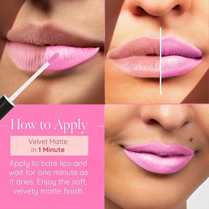 Aromi Matte Liquid Lipstick | Light Pink Lip Color for Women, Smudge Proof, Long-lasting, Waterproof, Vegan, Handmade (Baby Pink)