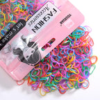 Youxuan Kids Elastics No Damage Colored Hair Bands Fashion Girls Hair Ties 1000 Count Small Size
