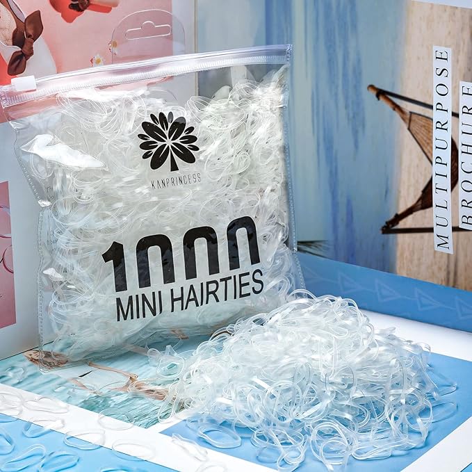 1000PCS Hair Rubber Bands(clear)