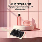 Earth & I Rosegold Hair Brushes for Women, Pink Hairbrush, Rose Gold Women Hair Brush, Kids Hairbrush, Brushes and Combs, Detangling and Styling (Rectangle)