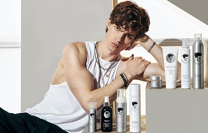 Avenue Man Curl Defining Cream - Unscented Hold Forming Curl Cream for Men with Keratin, Acai & Herbal Extracts - Frizz Control, Humidity Resistant, Lightweight Texture - Curly Hair Products for Men