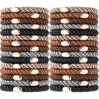 Hair Ties No Damage, Funtopia 30 Pcs Ponytail Holders Braided Hair Ties for Thick Hair, Elastics Hair Bands for Women Hair