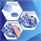 MEICOLY Chameleon Blue Hair Glitter,Chunky Face Glitter Gel,Color Changing Mermaid Singer Concerts Sparkling Glitter for Face Body,Halloween Festival Party Makeup,50ml