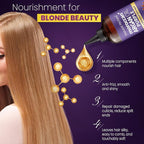 Natural Riches Purple Moroccan Argan Oil for Hair with Linseed Extract, Anti-Brass Formula for Blonde, Silver, Platinum & Grey Hair Neutralize Yellow Tone, Smooths Frizz & Restore Shine 8 fl oz