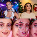 Christmas Body Glitter - Stocking Stuffers, Sequin Face Hair Makeup for Party Rave Festival, Christmas Gifts for Adults (Silver Body Glitter)