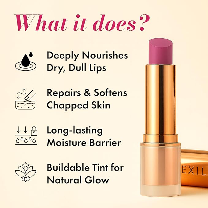 Lushlips Tinted Lip Balm with 10% Squalane, Jojoba Oil and Vitamin E – Hydrating, Moisturizing – Natural skincare balm with Ceramides, Hyaluronic Acid & Licorice Extract 003 Radiant Ruby