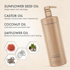 MOEHAIR Color Alive Shampoo | Moisturizing & Hydrating | Shampoo for Color-Treated Hair | Paraben & Sulfate Free | Rich in Safflower & Castor Oil | Controls Frizz (32 Fl. Oz)