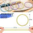 100Pcs Multi-Color Hair Ties For Thick And Curly Hair, Elastic Hair Ties For Women, Men And Girls, No Damage Ponytail Holder Hair Bands(Set6)
