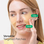 TEREZ & HONOR Vitamin C Eye Patches - 60 Pcs Korean Brightening & Hydrating Under Eye Masks with Tranexamic Acid, Caffeine, Hyaluronic Acid - Dark Circles, Puffiness & Wrinkles Hydrogel Treatment