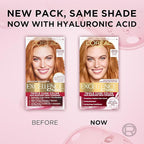 L'Oreal Paris Excellence Crème Permanent Hair Dye, Triple Care Hair Color with Pro-Keratine Complex for 100% Gray Hair Coverage, 8RB Reddish Blonde, 1 Kit