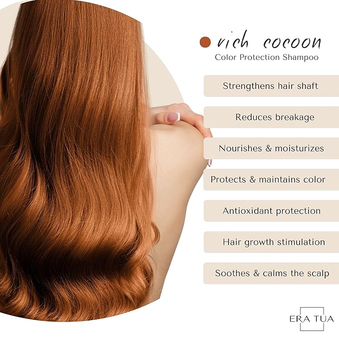 Rich Cocoon Color Protection Shampoo | Dutch Made & Formulated | Color Safe for Color Treated Hair | Premium Cozy Scent of Warm Wood, White Amber & Jasmine sulfate free shampoo | 750 ml