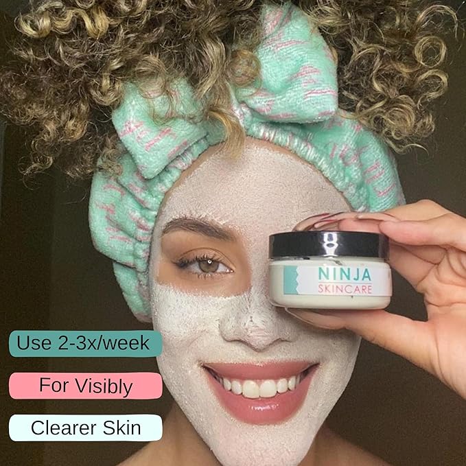 Sulfur Mask Acne Treatment for Clearing Acne – Non-Irritating & Paraben Free, Absorbing Excess Oil & Unclogging Pores - 2 OZ