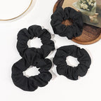 Ivyu Hair Scrunchies for Women - Hair Ties No Damage Both for Thick Hair or Thin Hair Curl Hair No Crease Black Scrunchies Ponytail Holder No Hurt Your Hair