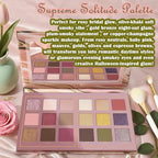 Prism Makeup Matte Eyeshadow Palette Pro 18 Colors Pigmented Shimmer Glitter Eye Shadow Palette, Blendable Long Lasting Waterproof Makeup Cosmetics Halloween Makeup Kit (04# Solitude)