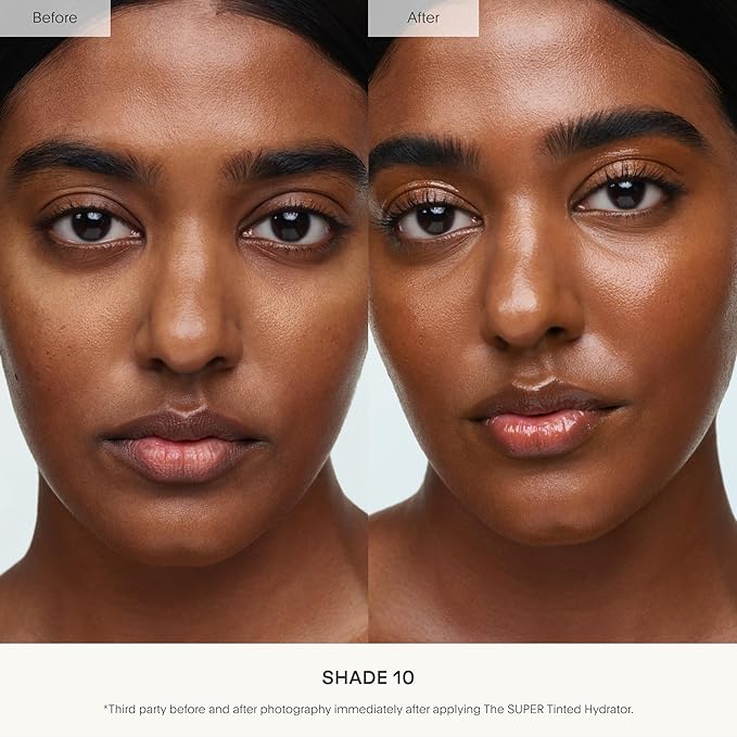 U Beauty The Super Tinted Hydrator Hyaluronic Acid Moisturizing Cream - Mega-Dose Skin Hydrator for Supple, Smooth, and Softer-Looking Skin For Up To 48 Hours - Shade 10-1.0 oz