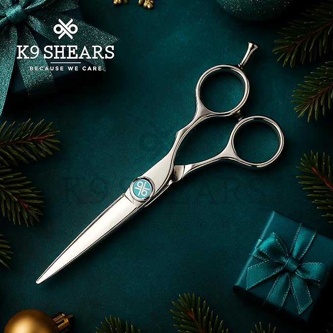 6" Professional Hair Scissors – Barber Shears Made with Premium VG10 Steel, Lightweight, Razor-Sharp, Handcrafted with Ergonomic Handle and Convex Blade, Also Great for Home Use | K9 Shears