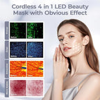 Red Light Therapy for Face,LED Face Mask Light Therapy,USB C Rechargeable,Infrared Light Therapy Mask LED Silicone Mask