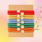 Hair Ties No Damage - 10PCS Ponytail Holders - Elastic Hair Ties for Thick Hair - Braided Hair Bands for Women Girls's Hair - Neon