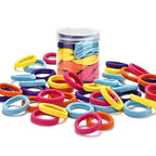 50PCS Multicolor Seamless Toddler Hair Cotton Seamless Ponytail Holders,No Damage Elastics Hair Bands for Thick Heavy &Curly Hair…