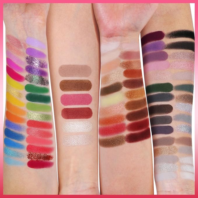 UCANBE Pretty All Set Eyeshadow Palette Pro 86 Colors Holiday Makeup Kit, Matte Shimmer Glitter Eye Shadows Highlighter Blush Contour All-in-One Make Up Pallet Christmas Valentines Gift Set