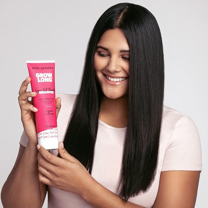 Marc Anthony Strengthening Biotin Shampoo, Grow Long Anti-Frizz, Anti-Breakage & Nourishing Formula For Split Ends - Vitamin E, Caffeine & Ginseng for Dry & Damaged Hair (Pack of 2)