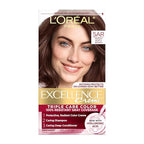 L'Oreal Paris Excellence Crème Permanent Hair Dye, Triple Care Hair Color with Pro-Keratine Complex for 100% Gray Hair Coverage, 5AR Medium Maple Brown, 1 Kit