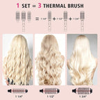 NONK 3-in-1 Interchangeable Curling Iron, 1 1/4" 1 1/2" 1 3/4" Heated Barrels for Different Curls, Adjustable Digital Temp, Fast Heat, Hair Styling Tool for All Hair Types,Large Barrel Curling Iron