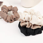 Hair Scrunchies for Women - Hair Ties No Damage Both for Thick Hair or Thin Hair Curl Hair No Crease Gray Scrunchies Ponytail Holder No Hurt Your Hair