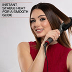 CHI Lava TriLume Heated Brush, Triangle-Shaped Comb for Natural Waves & Volume, Easy & Gentle Root Access, Reduces Frizz & Increases Shine