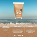 Mineral SPF 50 Sunscreen | Infused with Aloe Vera | Vegan and Cruelty-Free | Hawaii 104 Reef Act Compliant | Broad Spectrum with UVA/UVB Protection | Natural & Non-Oily | 3.3 FL OZ