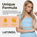 LATINOIL Chia Oil Heat Protectant Spray For Hair - Hair Thermal Protection Shield From Heat - Leave In Conditioner - Anti Frizz Moisturizer (8 Oz)