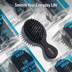SOOOMOOTH Detangler | Mini Hair Brush | Natural Boar Bristles | For Thick, Thin, Curly, Straight, Wet or Dry Hair | Gentle Scalp Massage | Compact & Portable | For Men, Women & Kids | Travel Size