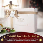 17-Piece Luxury Gift Set with Robe | Complete INFUSÉ White Tea & Coconut Bath Collection | Self-Care Kit with Bath Bombs, Face Masks & Hair Care | Bridesmaid, Mom, Wife, Grandma or Loved Ones